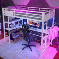 Łóżko z materacem, Arhatreya, 90 x 200 cm, Niebieski/Fioletowy, MDF, 3 szuflad, oświetlenie LED, USB