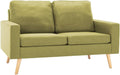 vidaXL, Sofa, 77 x 71 x 80 cm, Zielony, lite drewno, 2-osobowa