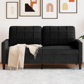 Tonture, Sofa, 140 cm, Czarny, aksamit, 2-osobowa