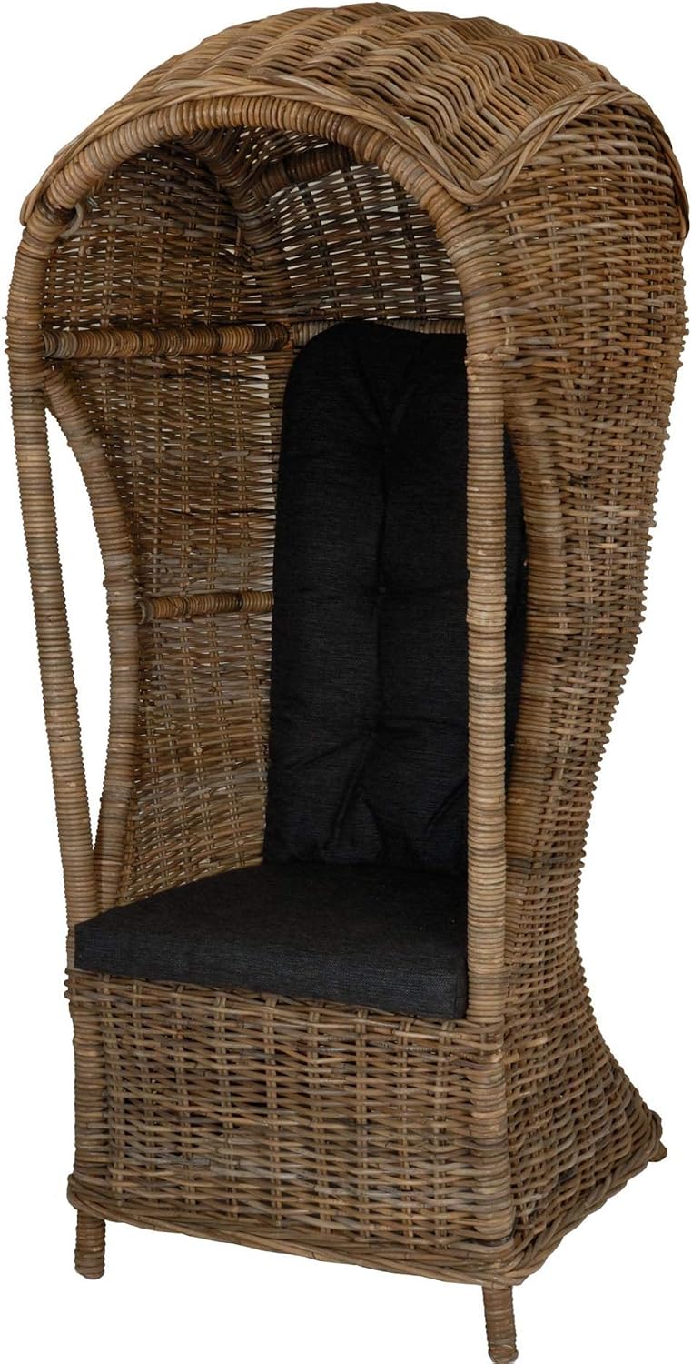 Korb-Outlet, Fotel, 68 cm, Szary, polirattan, 1-osobowy