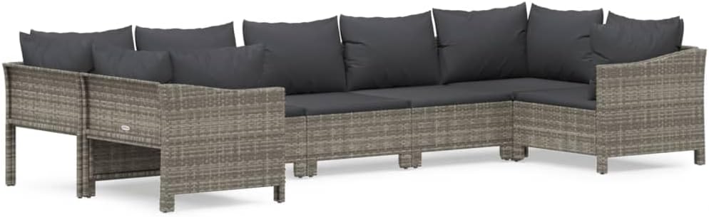 Zestaw wypoczynkowy, pokgdf, 63 x 63 x 55,5 cm, 110 kg, Szary, stal malowana proszkowo, modułowa konstrukcja