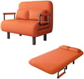 Sofa, 90 x 10 cm, 3 W, Pomarańczowy/Czerwony, regulowane oparcie, składana konstrukcja, 3 w 1