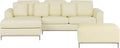 Sofa, Beliani, 230x135 cm, Beżowy/Biały, metal
