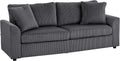 Sofa, HOMCOM, 212 x 80 x 88 cm, 450 kg, 88 W, Szary, sztruks, 3-osobowa