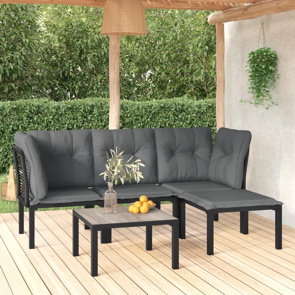 LoogCape, Sofa, 62 x 62 x 68 cm, Czarny/Szary, stal malowana proszkowo, modułowa konstrukcja, odporność na warunki atmosferyczne