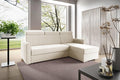 Sofa narożna, LIKMA, 213x100x165 cm, Beżowy, aksamit, funkcja spania