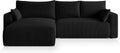 Sofa rozkładana, Masseno, 230x130 cm, Czarny, płyta wiórowa, funkcja spania, miejsce do przechowywania
