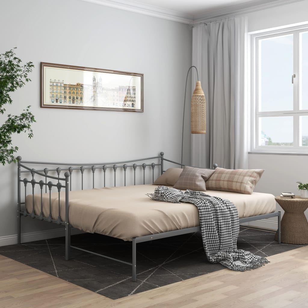 Sofa, sephironlbb, 90 x 200 cm, 2 W, Szary/Beżowy, metal, 2 w 1