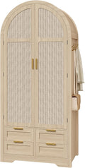Szafa do sypialni, DHWDS, 80 x 50 x 179 cm, Beżowy, MDF