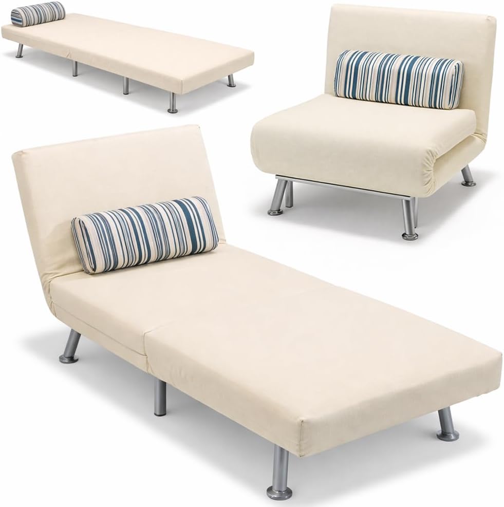 Sofa, BAKAJI, 75x70x75 cm, Biały/Szary, metal