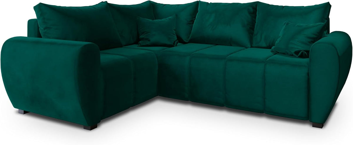 Sofa rozkładana, Masseno, 140x200 cm, Niebieski/Czarny, płyta wiórowa, funkcja spania, miejsce do przechowywania