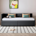 Sofa rozkładana, Fofetbfo, 90 x 200 cm, Szary, MDF, 2-osobowa