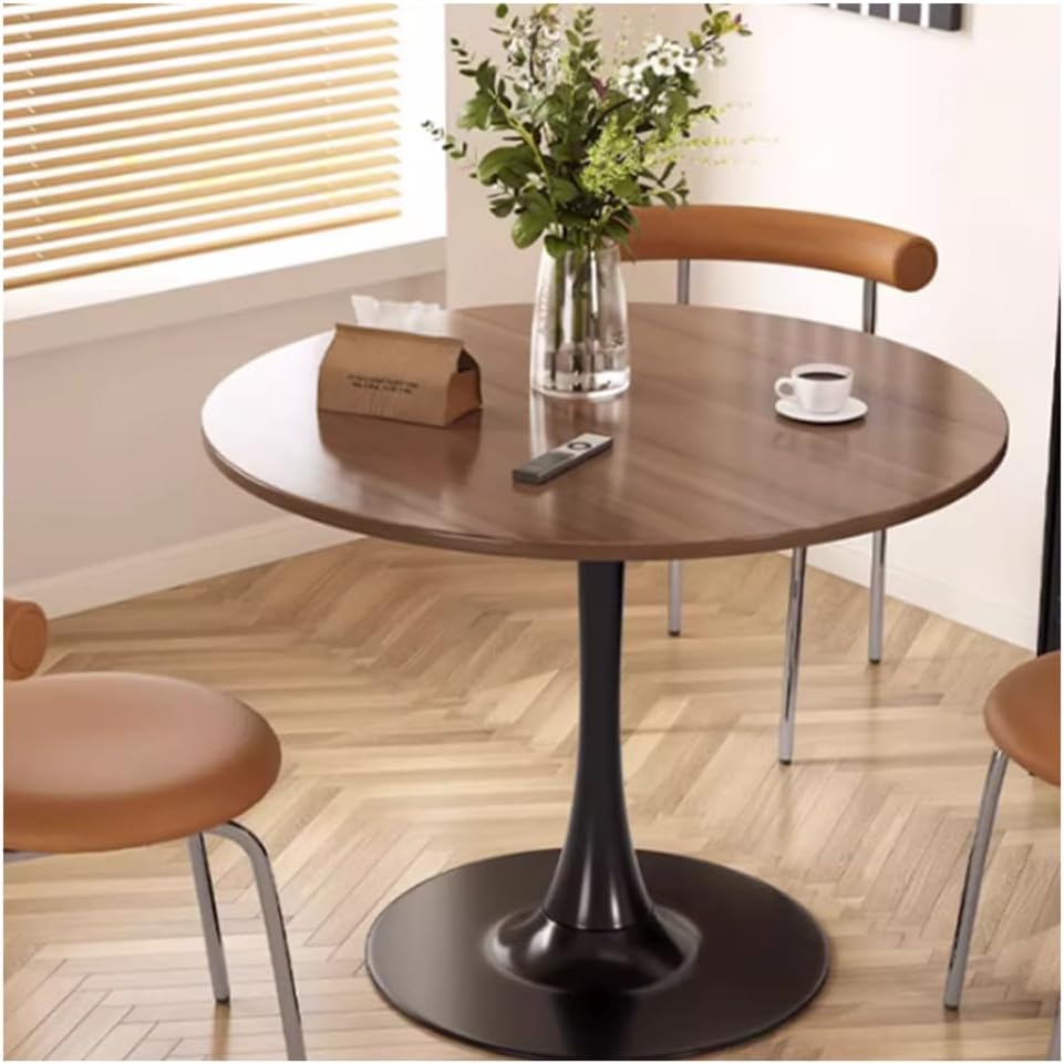 Stół, LIUNA, 90 cm, Beżowy/Brązowy, MDF