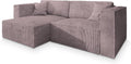 Sofa rozkładana, Masseno, 128x204 cm, Czerwony, płyta wiórowa, funkcja spania, miejsce do przechowywania