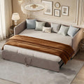 Sofa, DAHUEN, 180 x 200 cm, Szary, MDF, 2-osobowa, funkcja spania