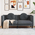 Sofa, Keeushr, 173,5 x 77 x 70 cm, Szary, lite drewno, 2-osobowa
