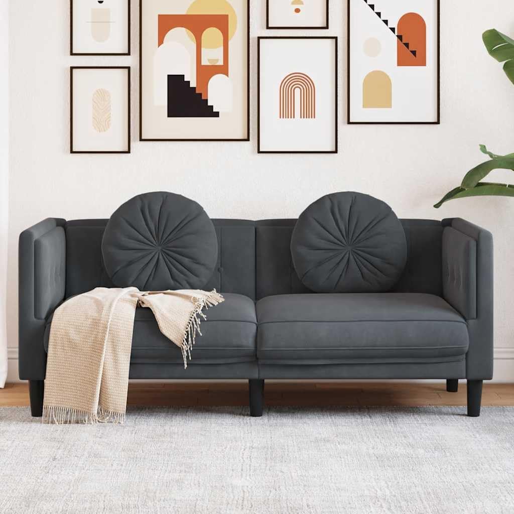 Sofa, Keeushr, 173,5 x 77 x 70 cm, Szary, lite drewno, 2-osobowa