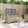 Sofa, Keyroto, Beżowy, polirattan, regulowane oparcie
