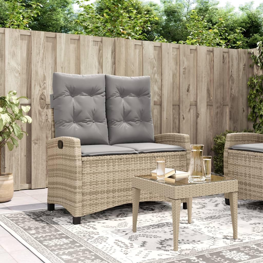 Sofa, Keyroto, Beżowy, polirattan, regulowane oparcie